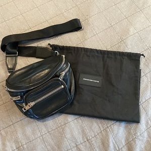 Alexander Wang Attica Soft Fanny pack designer black leather belt bag